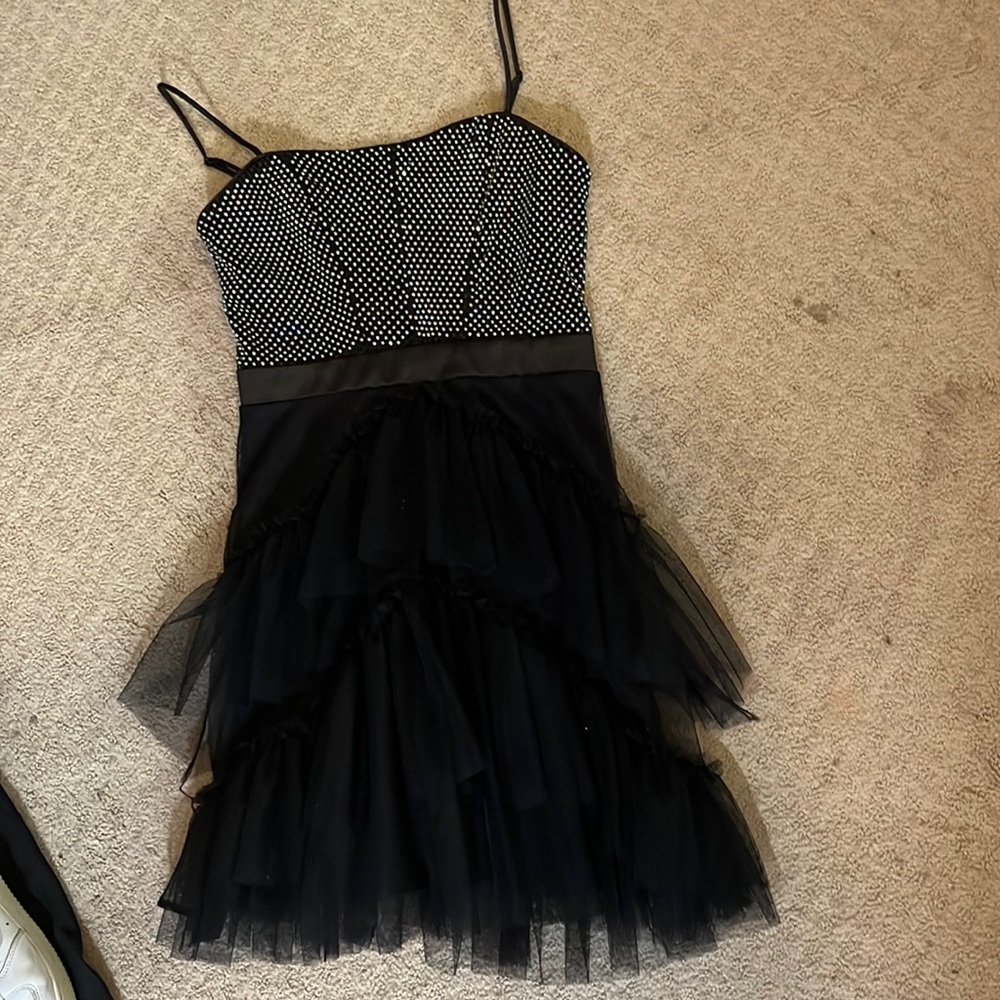 Black and sparkly macys hoco dress